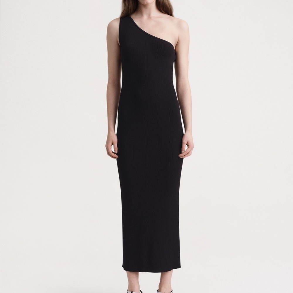 Toteme Black One-Shoulder Dress